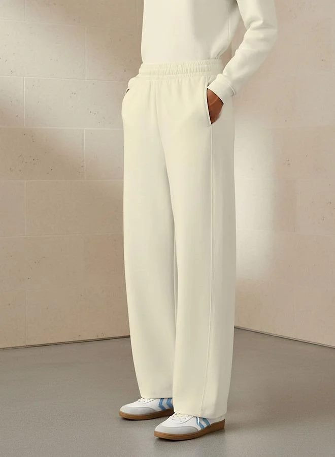 لي كوبر بنطلون لي كوبر واسع الساق بخصر مطاطي